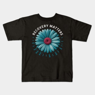 Recovery Matters Drug Alcohol Awareness Addiction Ribbon Kids T-Shirt